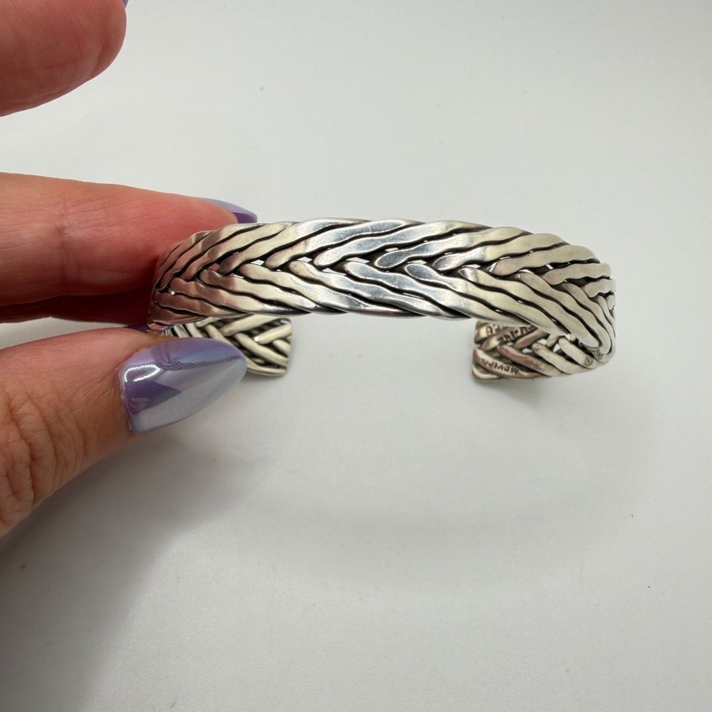 Vintage TAXCO sterling silver braided cuff bracelet!